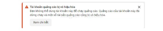 Hiển thị cho tài khoản không thể kháng về được