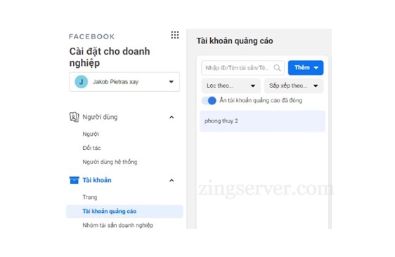 Thêm acc chạy quảng cáo dễ dàng