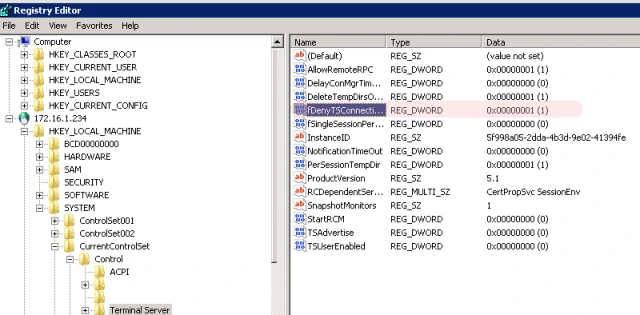 RDP Remote Registry 1