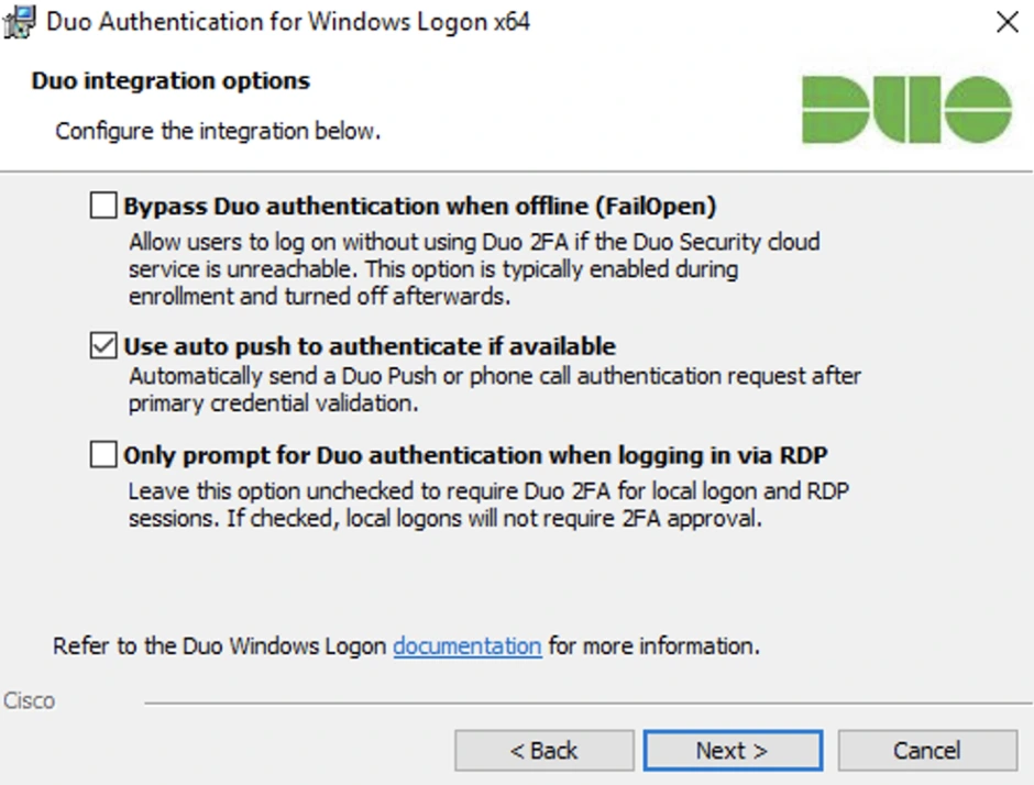 winlogon installer options