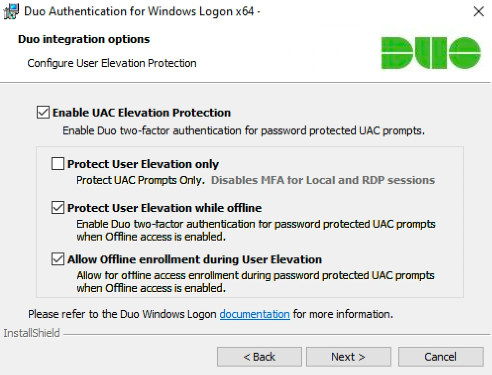 winlogon installer options