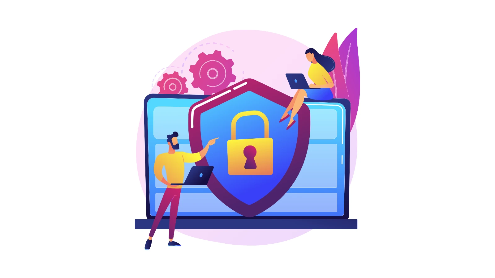 Cyber Security Risk Management Abstract Concept Vector Illustration