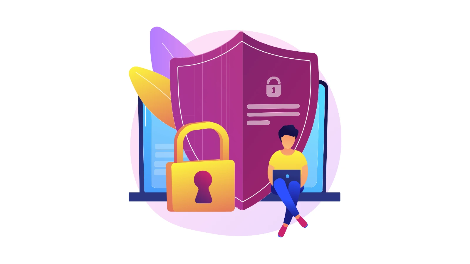 Data Privacy Abstract Concept Vector Illustration