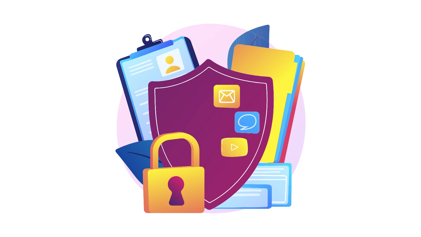 Information Privacy Abstract Concept Vector Illustration