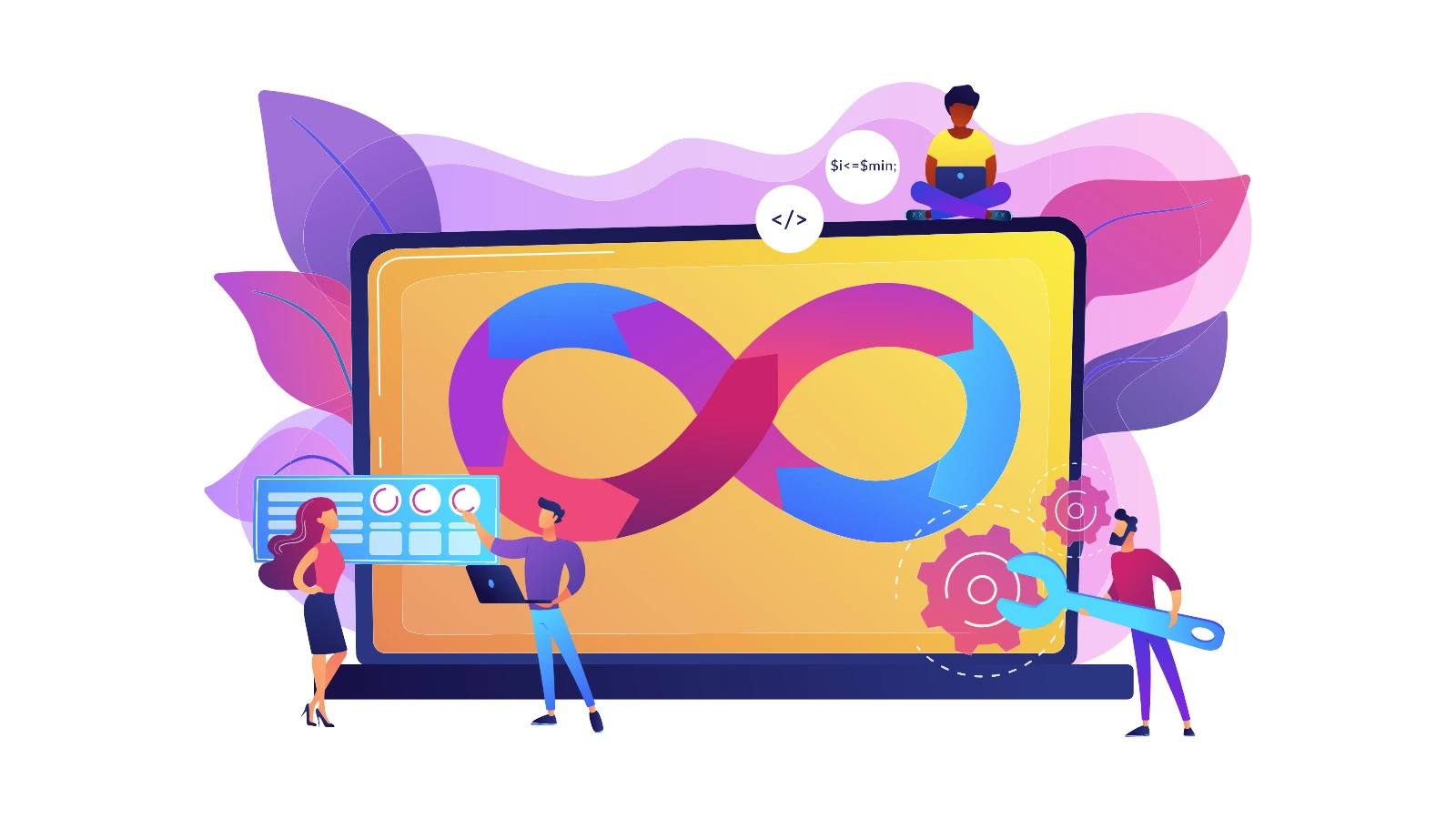 DevOps Team Concept Vector Illustration