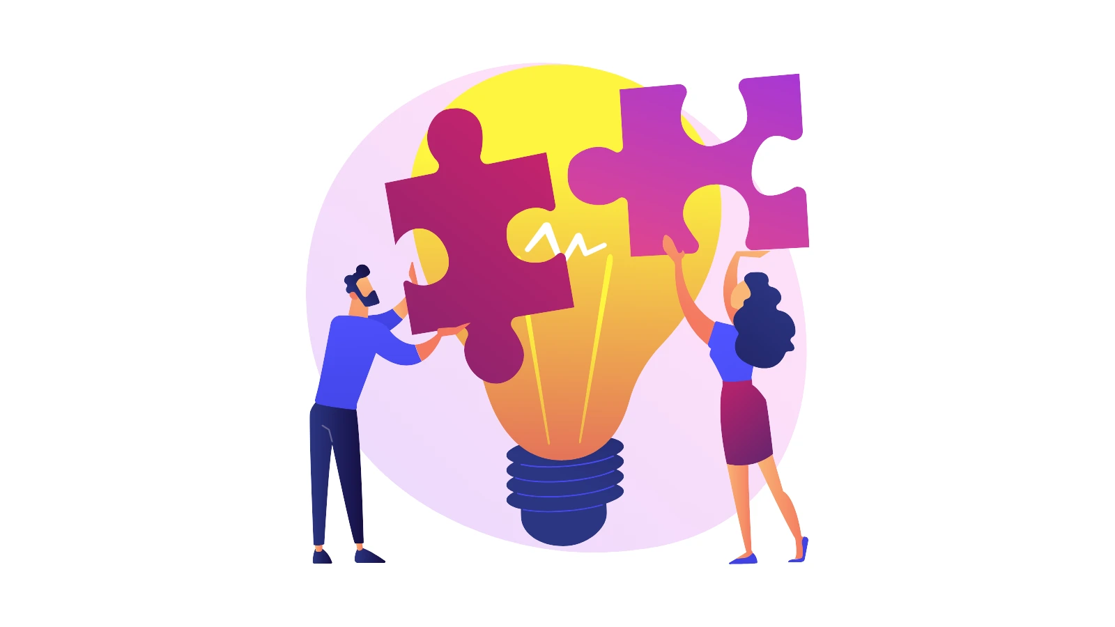 Mutual Assistance Abstract Concept Vector Illustration