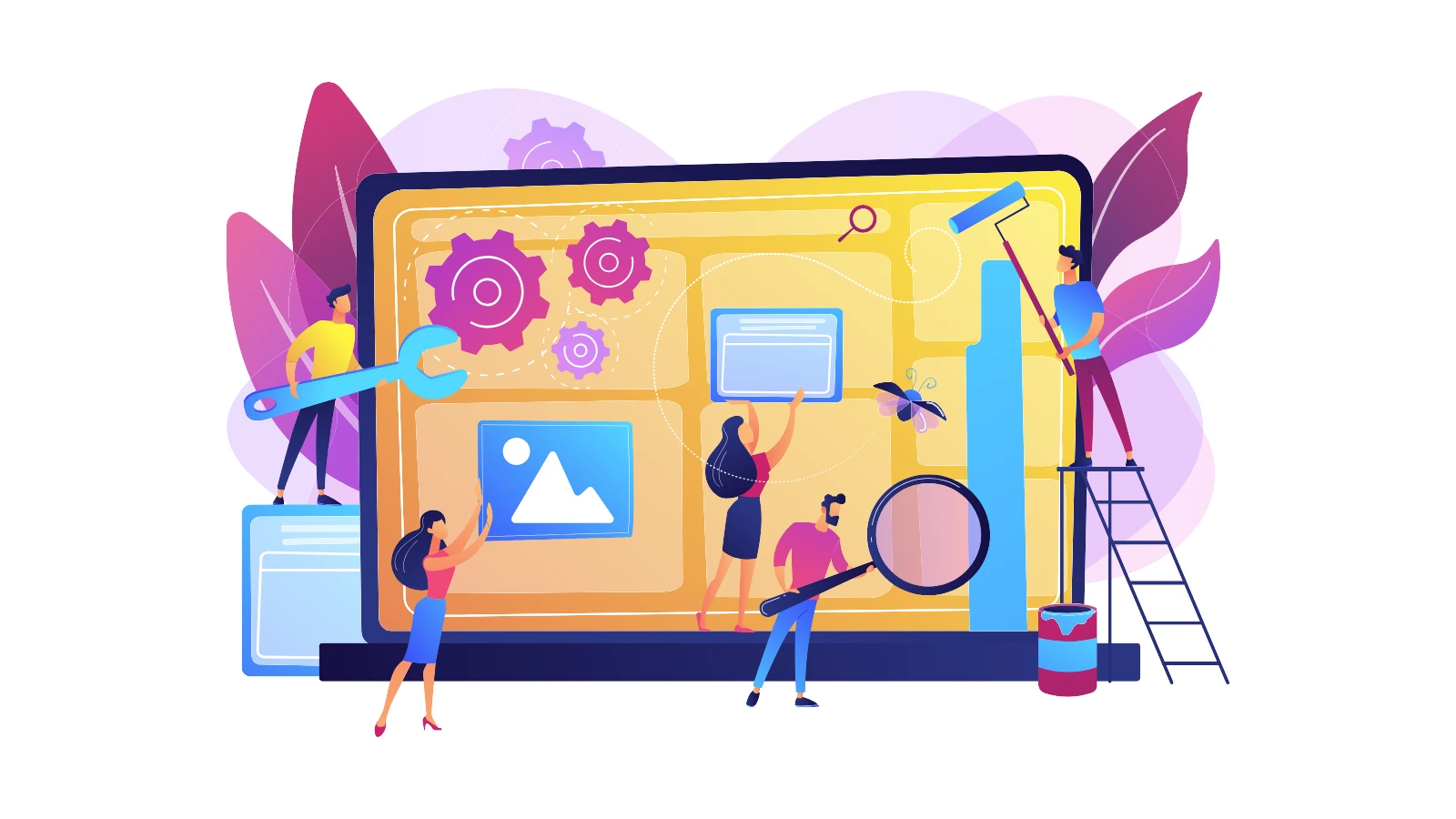 Website Maintenance Concept Vector Illustration