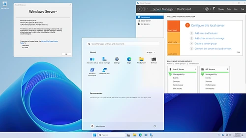 Giao diện Windows Server 2025 Desktop Experience giống Windows 11