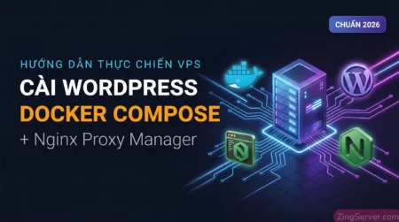 Hướng dẫn cài WordPress Docker Compose kết hợp Nginx Proxy Manager tối ưu hạ tầng VPS Linux 2026.