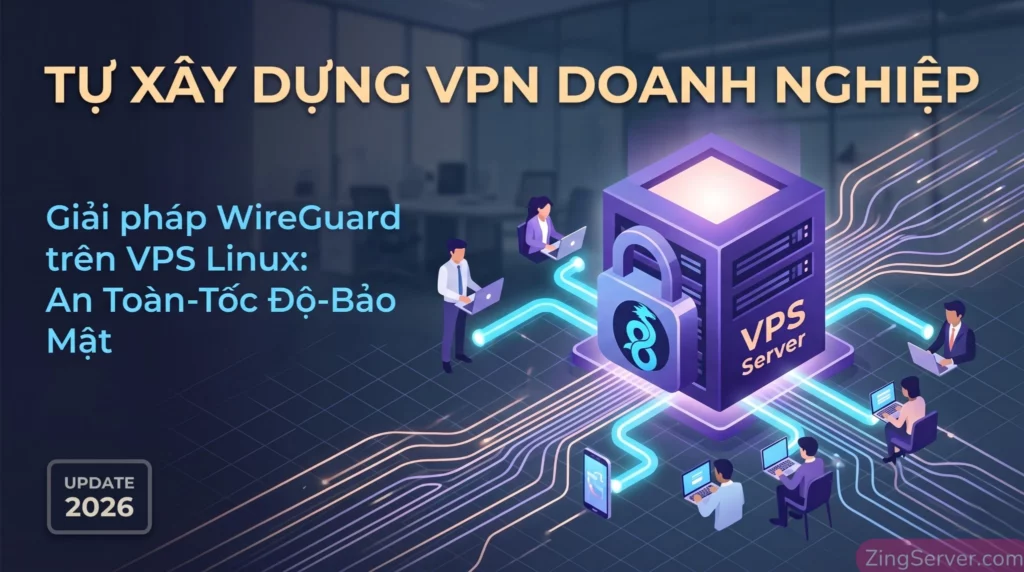Hướng dẫn cài đặt WireGuard VPS Linux dành cho doanh nghiệp làm việc từ xa an toàn và bảo mật.