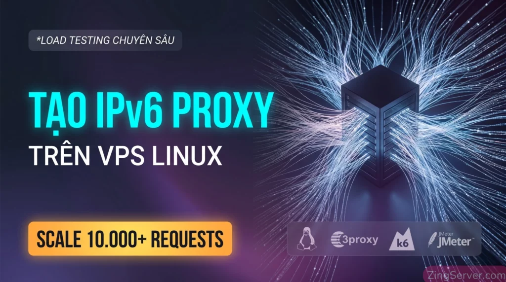 Hướng dẫn kỹ thuật tạo Proxy IPv6 trên VPS Linux phục vụ Load Testing chuyên sâu.
