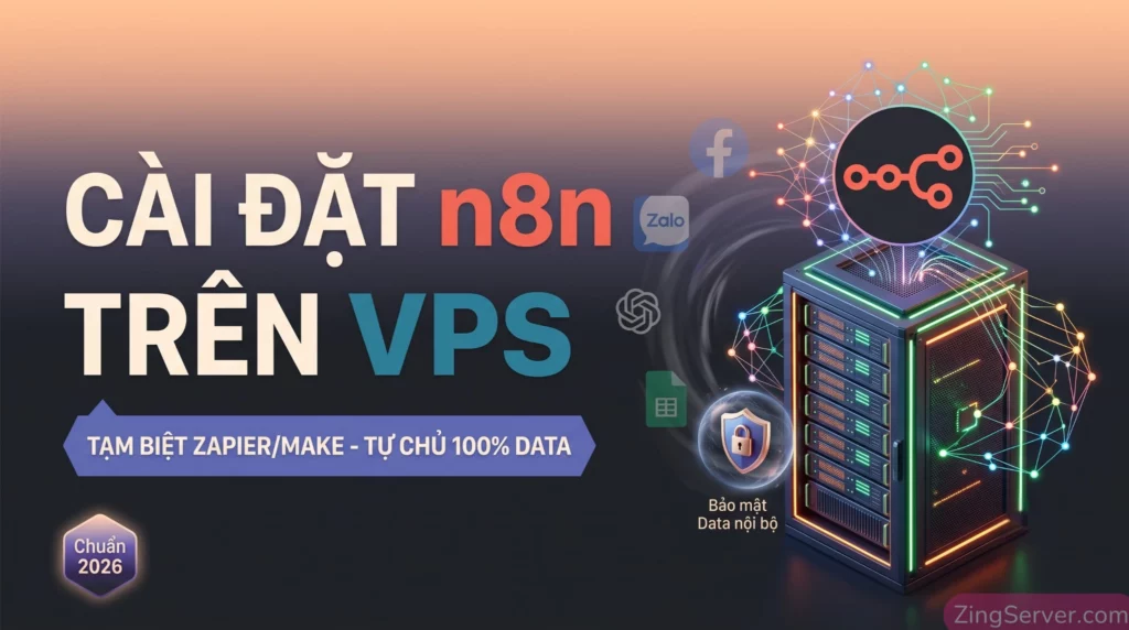Hướng dẫn chi tiết cách cài đặt n8n trên VPS Linux để tự xây dựng hệ thống Automation Marketing.
