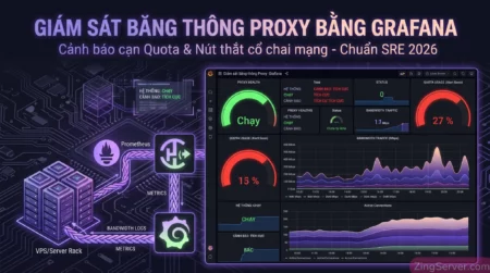 Ám ảnh sập hệ thống: Hướng dẫn cách giám sát băng thông datacenter proxy bằng grafana
