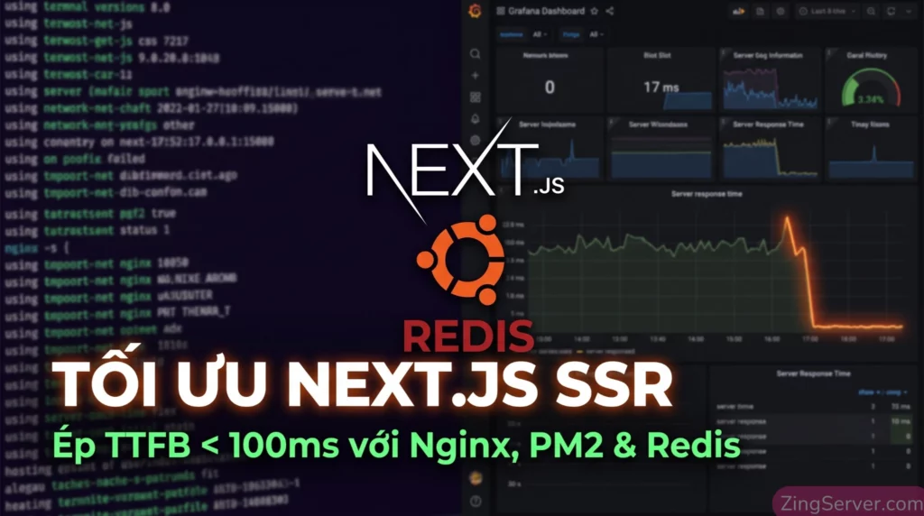 Hướng dẫn cài đặt Next.js SSR trên VPS Ubuntu kèm Redis để tối ưu TTFB dưới 100ms.