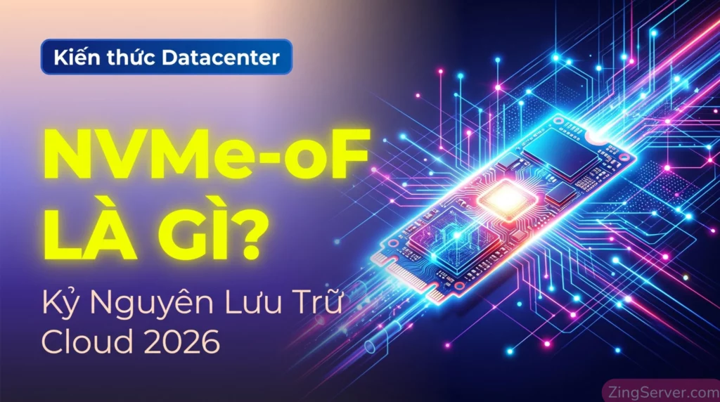 NVMe-oF là gì? Tiêu chuẩn lưu trữ mới định hình lại tốc độ máy chủ Cloud 2026.