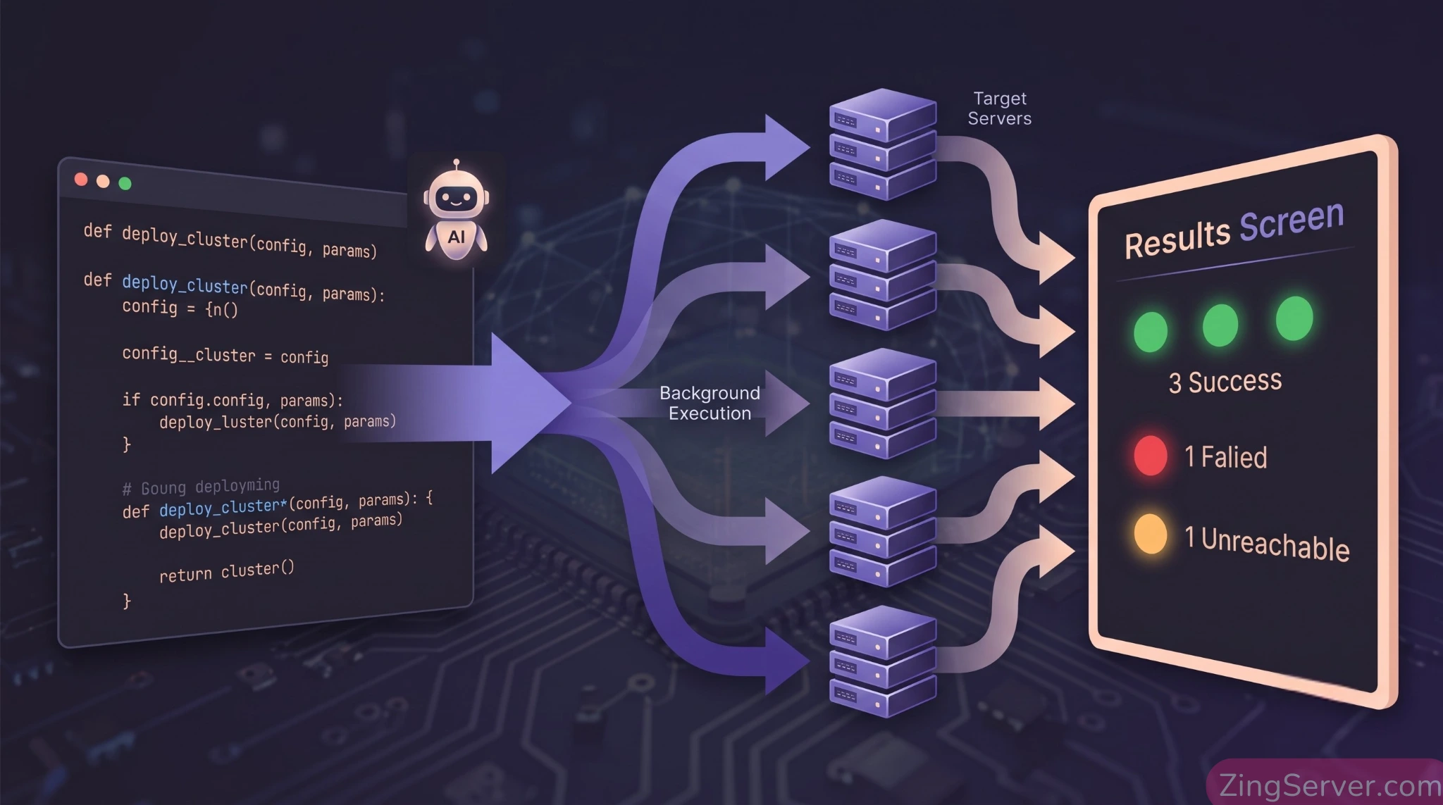 Quy trình chạy lệnh Snippets hàng loạt trên nhiều VPS và trả về kết quả tập trung bằng tính năng Multi-Exec.