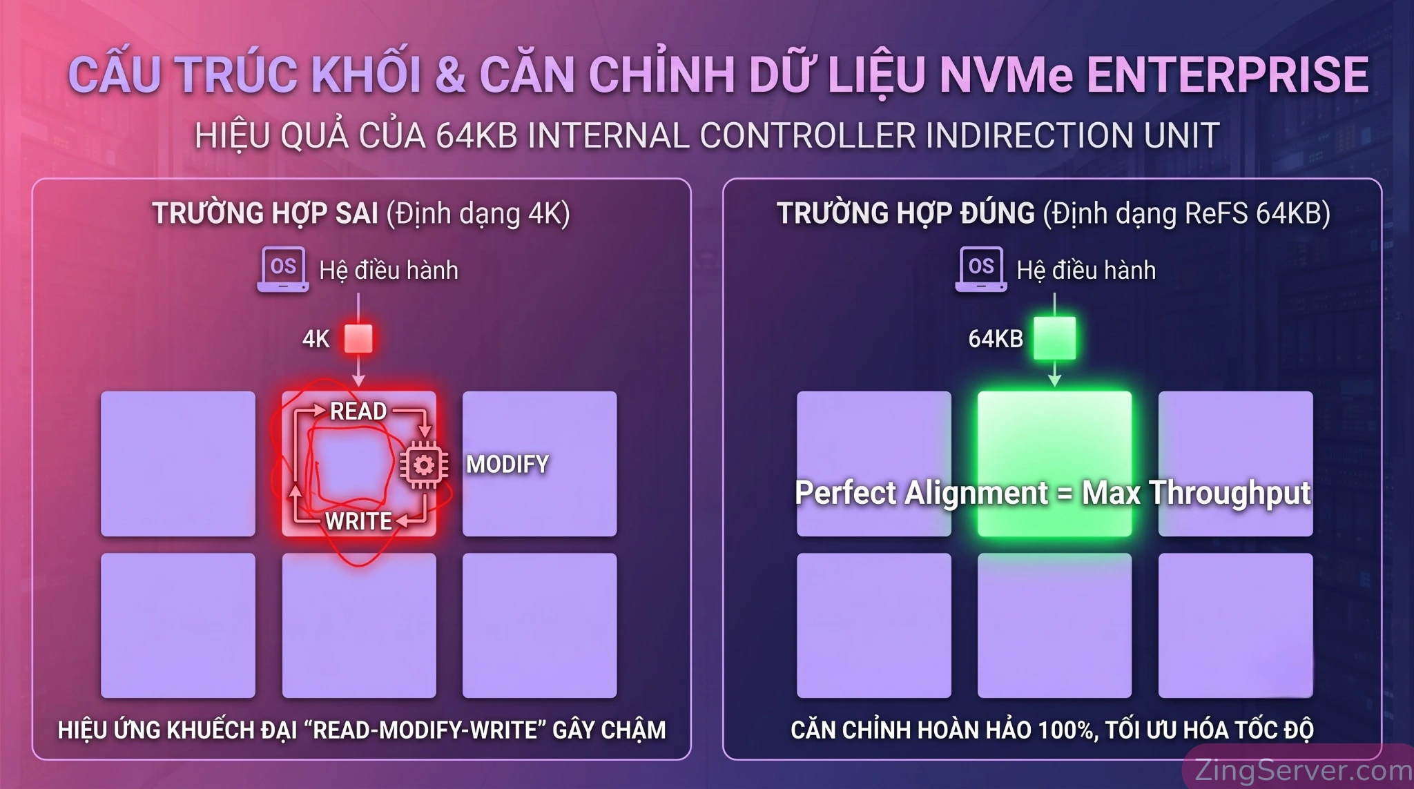 Tối ưu tốc độ vps windows server 2025 bằng storage spaces direct qua định dạng ReFS 64KB