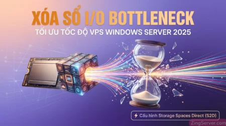 Hướng dẫn tối ưu tốc độ vps windows server 2025 bằng storage spaces direct xóa sổ I/O Bottleneck