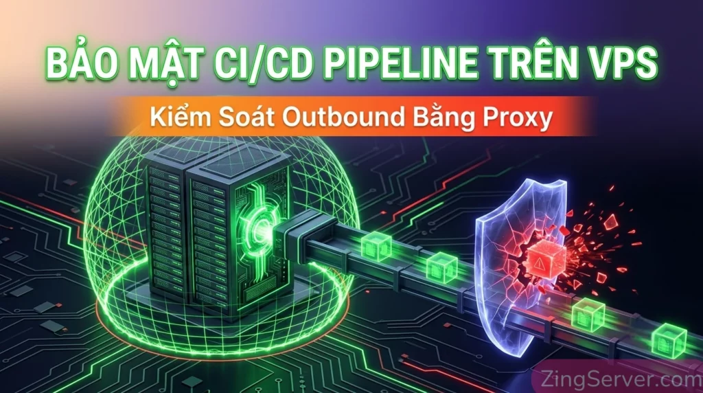 Hướng dẫn bảo mật hệ thống CI/CD Pipeline trên VPS thông qua phương pháp cô lập môi trường build và kiểm soát Outbound Traffic bằng Proxy.