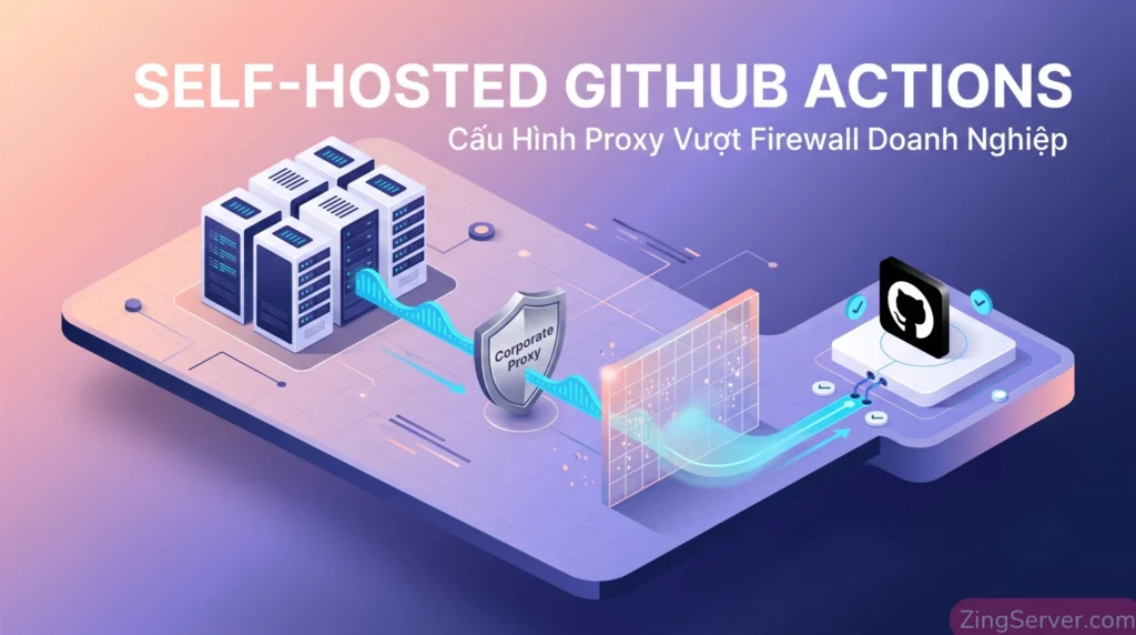 Thiết lập Self-Hosted GitHub Actions trên VPS vượt tường lửa qua proxy.
