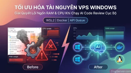 Hướng dẫn tối ưu hóa tài nguyên VPS Windows Server khi chạy hệ thống AI Code Review cục bộ.