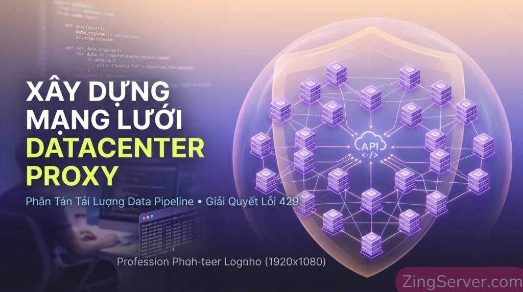 Hướng dẫn xây dựng mạng lưới Datacenter Proxy phân tán trên VPS để giải quyết lỗi 429 Too Many Requests cho Data Pipeline.