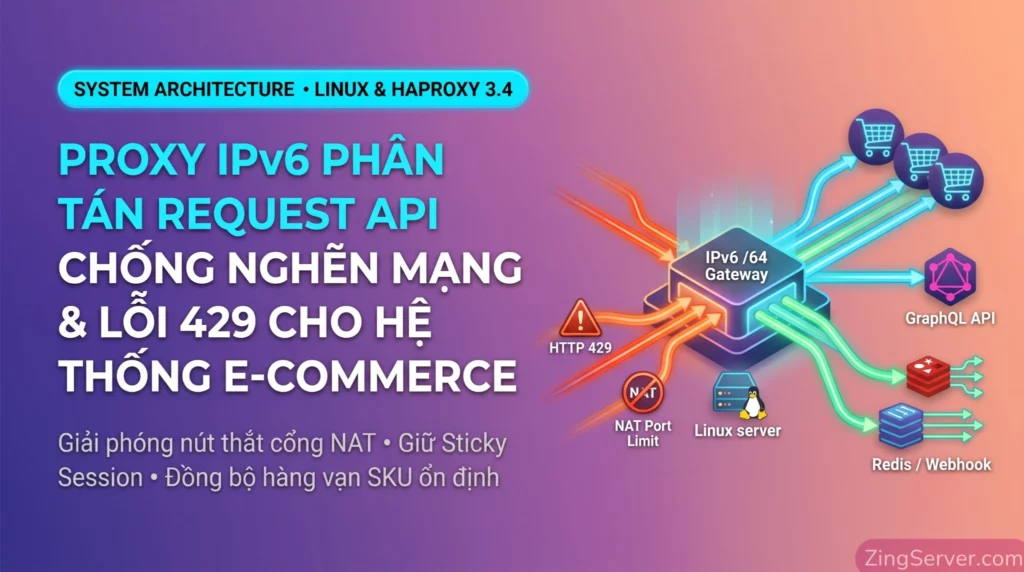 Giải pháp dùng Proxy IPv6 phân tán request API E-commerce chống nghẽn mạng và xử lý lỗi HTTP 429