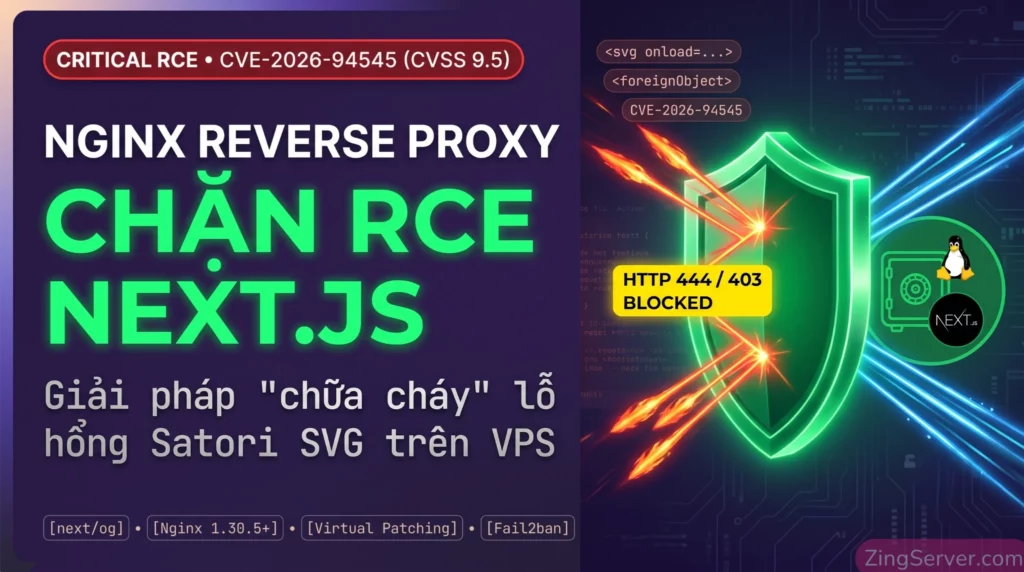 hướng dẫn cấu hình Nginx Reverse Proxy chặn RCE Next.js bảo vệ VPS trước lỗ hổng Satori SVG CVE-2026-94545