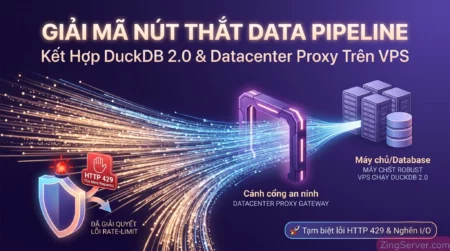 hướng dẫn tối ưu Data Pipeline với kiến trúc DuckDB 2.0 và Datacenter Proxy trên máy chủ VPS.